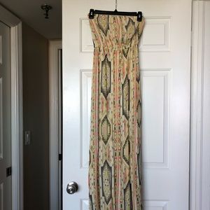 O’Neal Strapless Aztec Pattern Maxi Dress